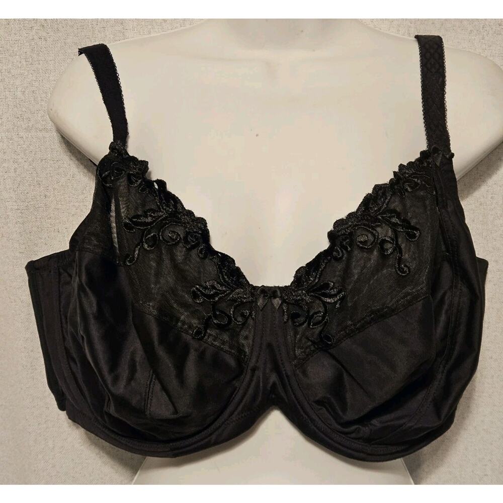 1st & Curve Y42BM291 Black UW w Lace Full Coverage Bra 36J